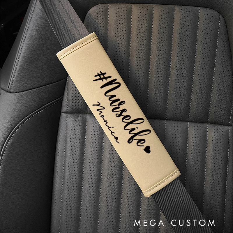 Personalized Nurse Seat Belt Cover Custom Name Car Seatbelt Cover Shoulder Seat Belt Gift