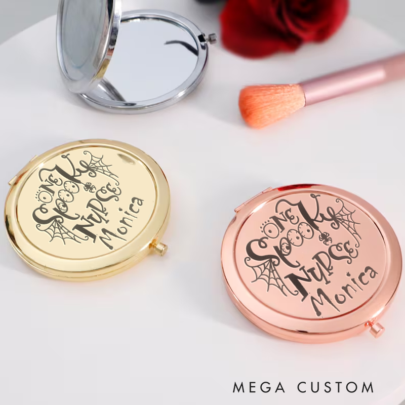 Personalized Nurse Compact Mirror Engraved Compact Mirror Pocket Mirror For Her Nurse Appreciation Gift 