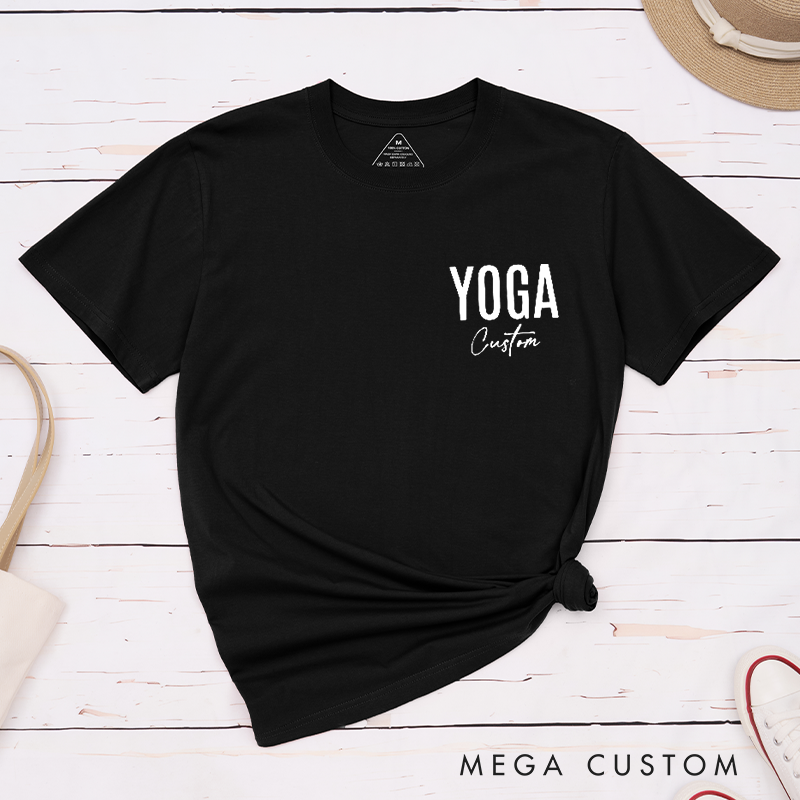 Personalized Yoga T-Shirt with Minimalist YOGA Design Perfect Gift for Yoga Lover and Daily Wear