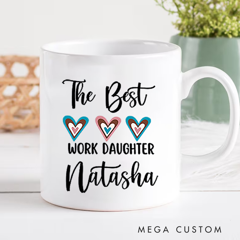 Personalized Office Worker Mug Gift the Best Work Daughter Mug Appreciation Gift for Coworkers