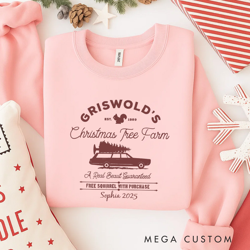 Personalized Christmas Tree Farm Classic Sweatshirt Christmas Film Crewneck Movie Holiday Shirt