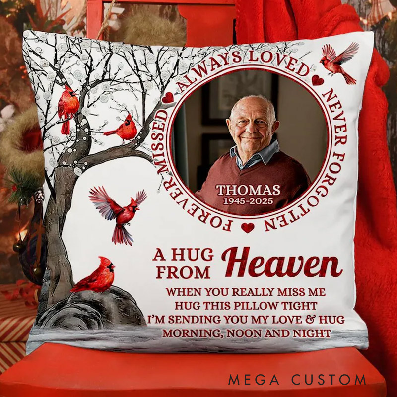 Personalized Memorial Pillow A Hug From Heaven Custom Photo Pillow Memorial Pillow Sympathy Gift Bereavement Keepsake
