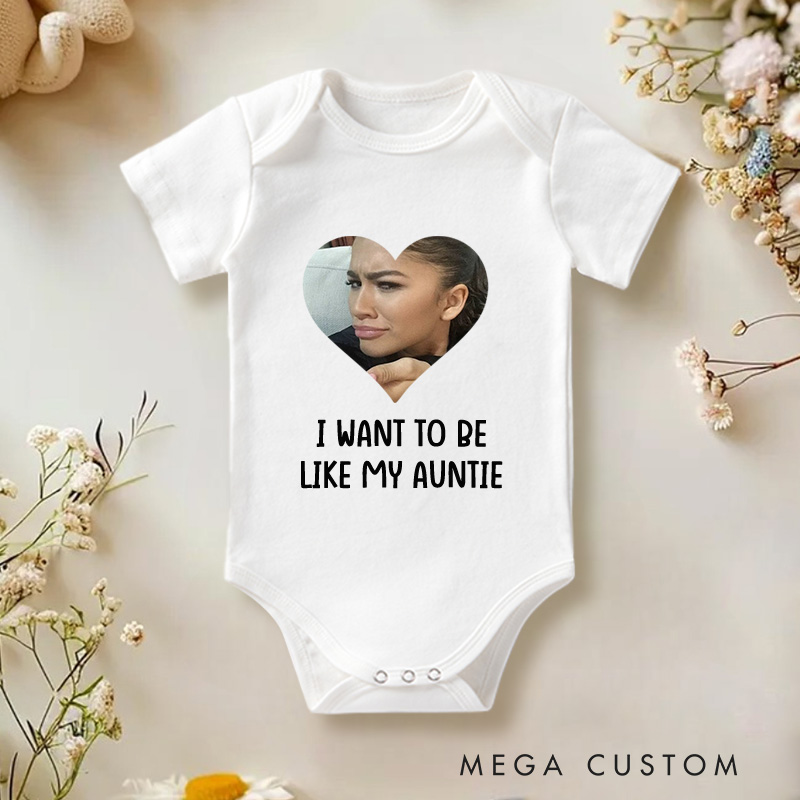 Personalized I Want to Be like My Auntie Baby Onesie Funny Baby Gift  Baby Shower Gift