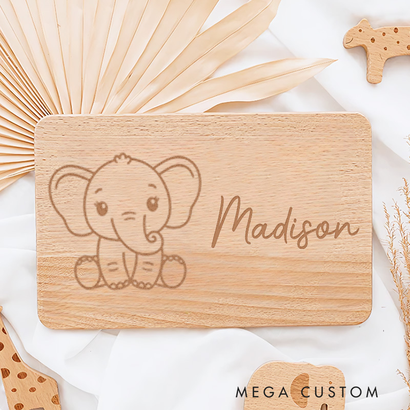 Personalized Engraved Animal Wooden Breakfast Board Holiday Gifts