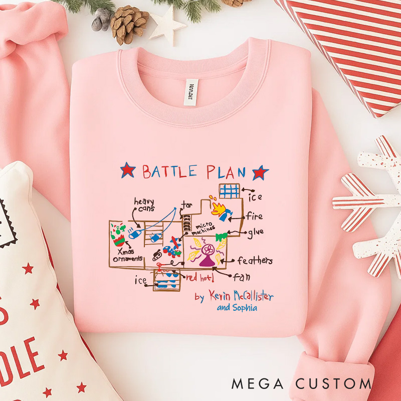 Personalized Battle Plan Christmas Movies Classic Sweatshirt Christmas Film Crewneck Movie Holiday Shirt