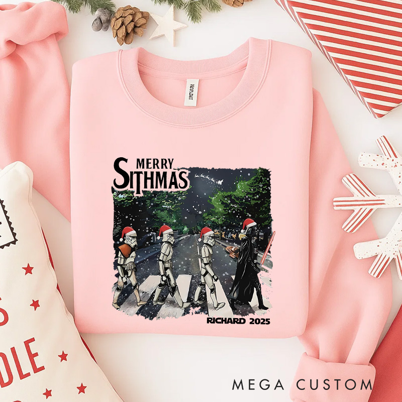 Personalized the Sithmas Christmas Classic Sweatshirt Galaxy War Film Crewneck Movie Holiday Shirt