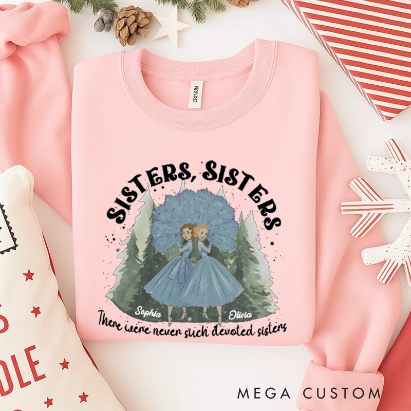 Personalized Classic Sweatshirts Vintage White Movie Christmas Sweatshirt Haynes Sisters Sweatshirt Christmas Song Sweatshirt