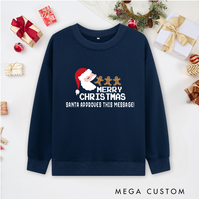 Personalized Merry Christmas with Gingerbread Cheer Classic Sweatshirts Christmas Gift for Geek Nerd