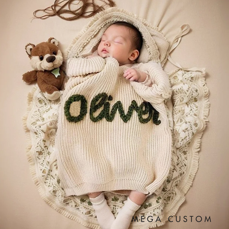 Personalized Hand Embroidery Sweaters Gifts for Daughters or Son Nursery Gifts