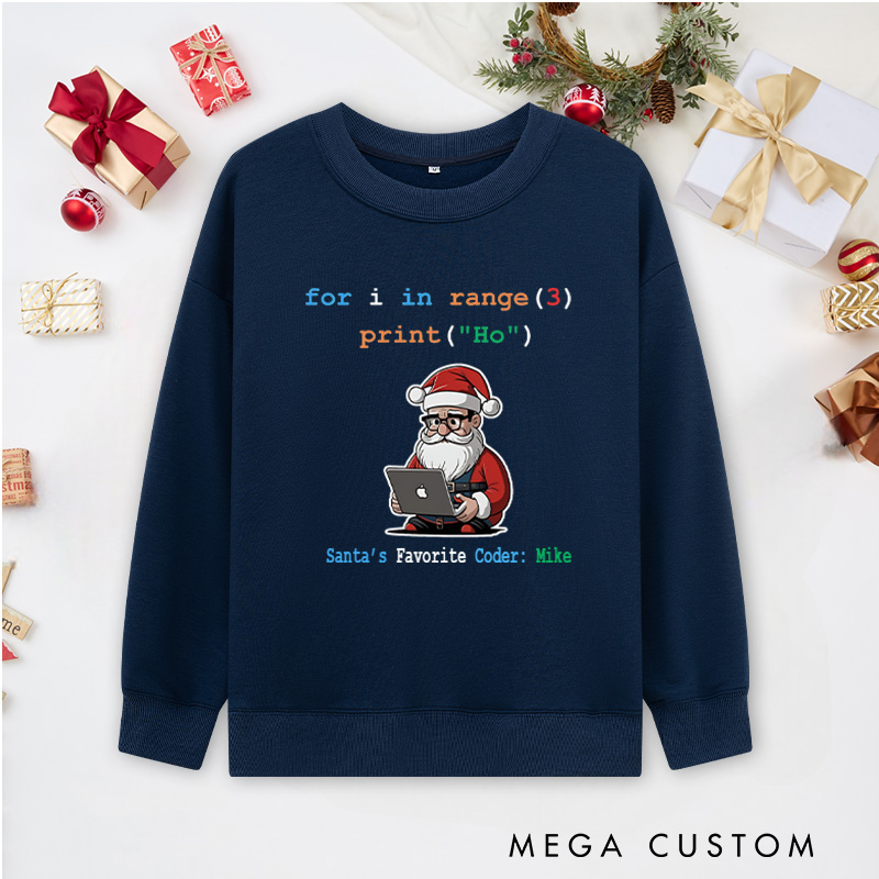 Personalized Code like Santa Christmas Sweatshirts Programmer Computer Technology Lover Sweatshirts Christmas Gift for Geek 