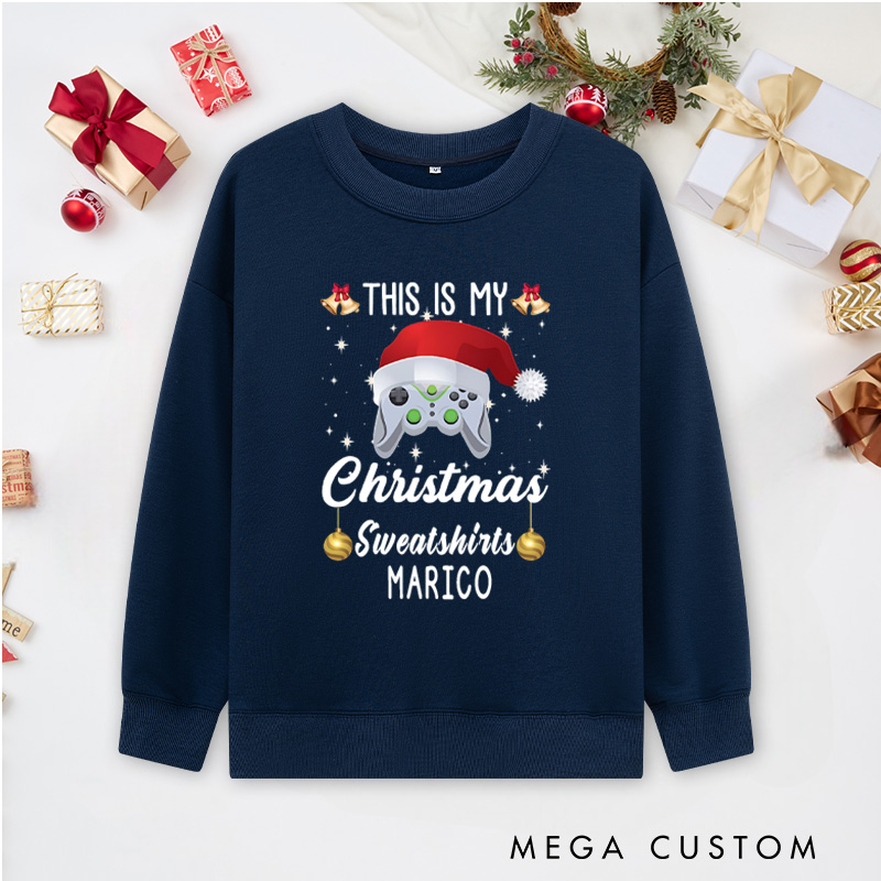 Personalized This Is My Christmas Classic Sweatshirts Gamers Sweatshirts Christmas Gift for Geek Nerd