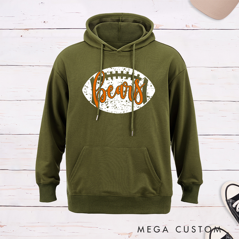 [Copy]Personalized American Football Hoodie Cap for "My Heart is on the Line" with Custom Jersey Number