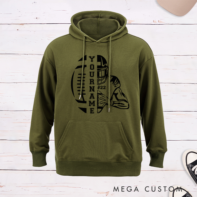 [Copy]Personalized American Football Hoodie with Custom Name,The Perfect Gift for Fans