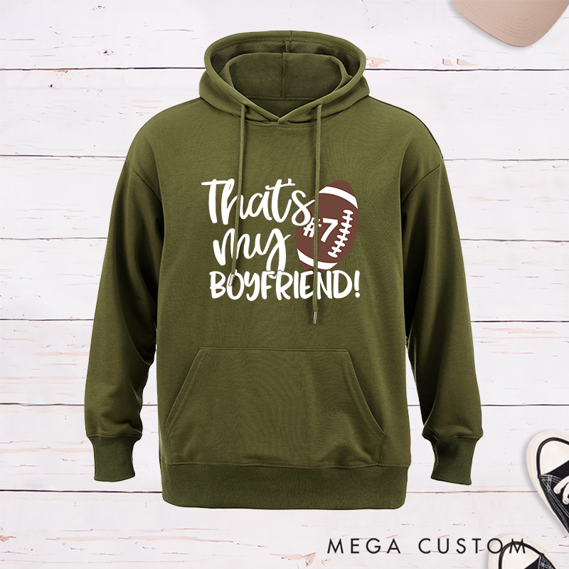 Personalized American Football Hoddies for "That's My Brothers" with Custom Number
