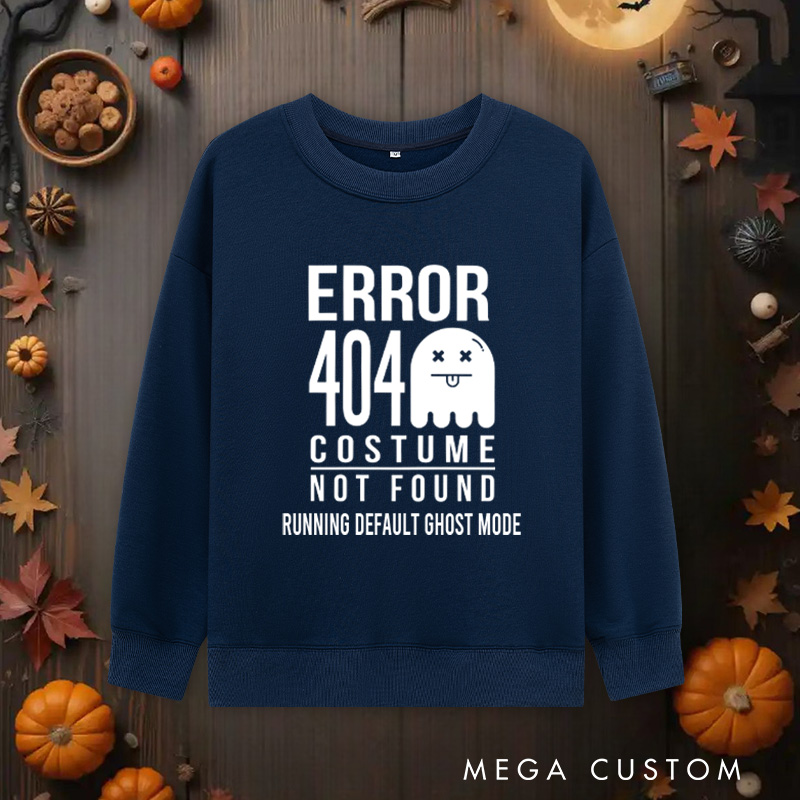 Personalized Computer Error 404 Sweatshirts Programmer Technology Lovers Sweatshirts Halloween Gift for Geek Nerd