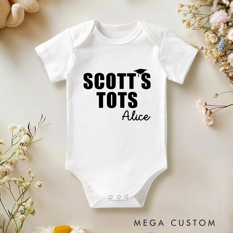 Personalized Scott's Tots Baby Onesie Funny Office Baby Onesie Birthday Gift for Baby