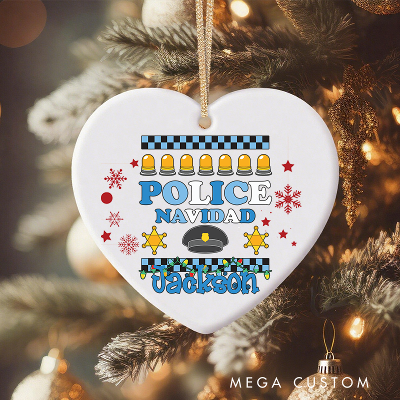 Personalized Police Officer Christmas Ornament Police Navidad Festive Decor