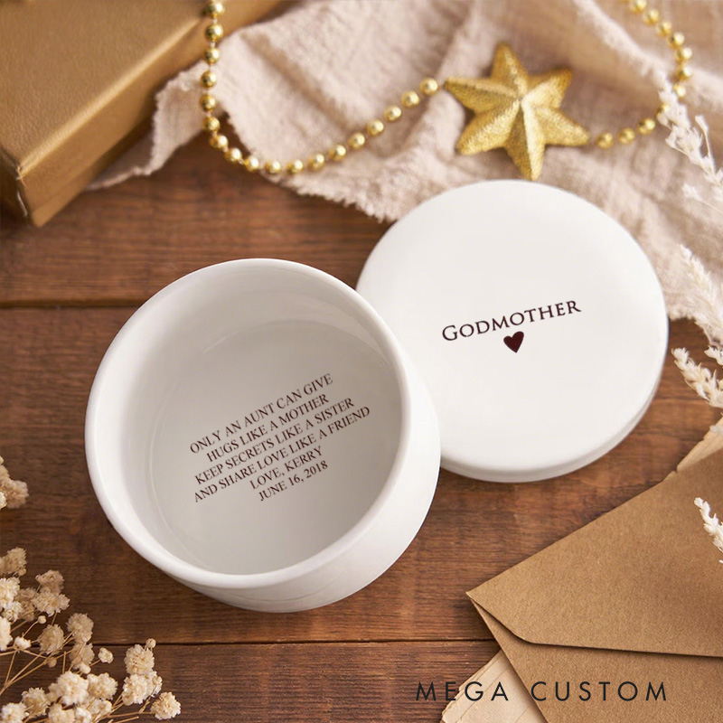 Personalized Faith Quote Jewelry Box Keepsake Box with Name and Date Religious Gift Christian Gift for Her