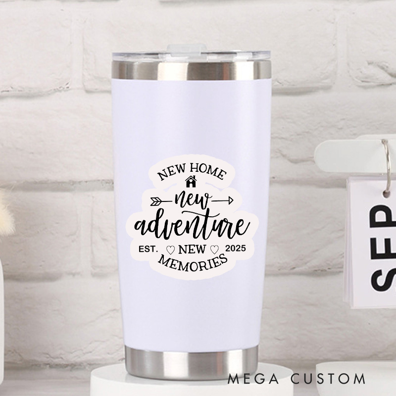 Personalized New Home Stickers New Adventure Design Custom Housewarming Labels Decorative Moving Stickers for Homeowners Gifts
