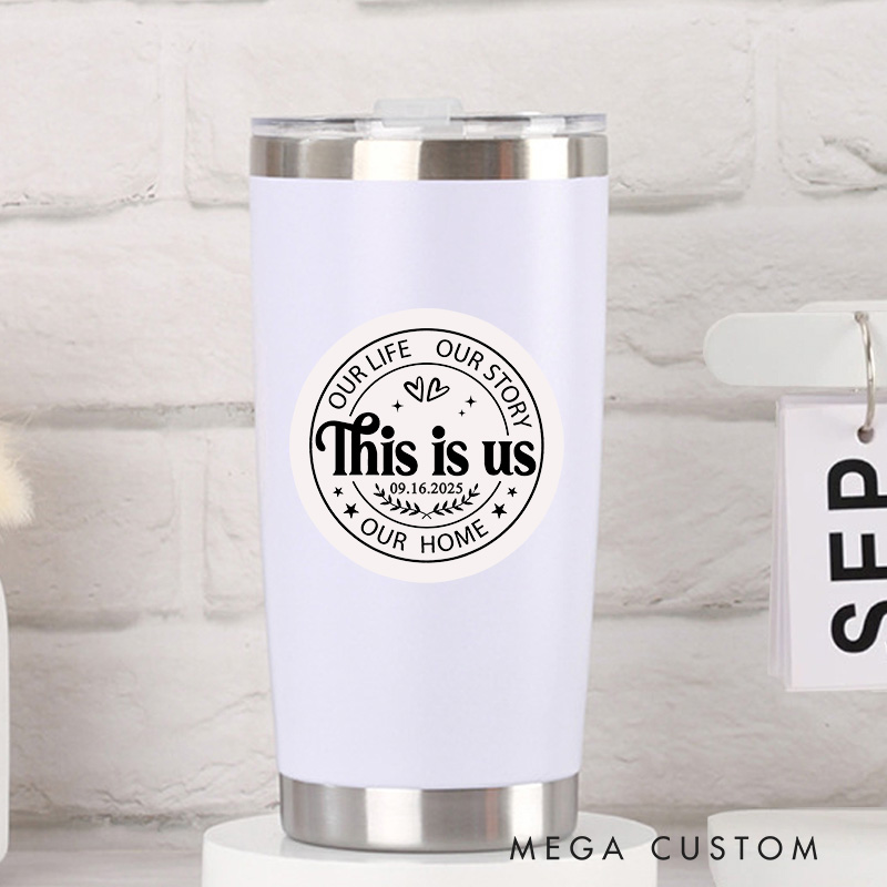 Personalized This Is Us Stickers Custom Housewarming Labels Our Life Our Story Our Home Design Decorative New Home Moving Stickers for Gifts