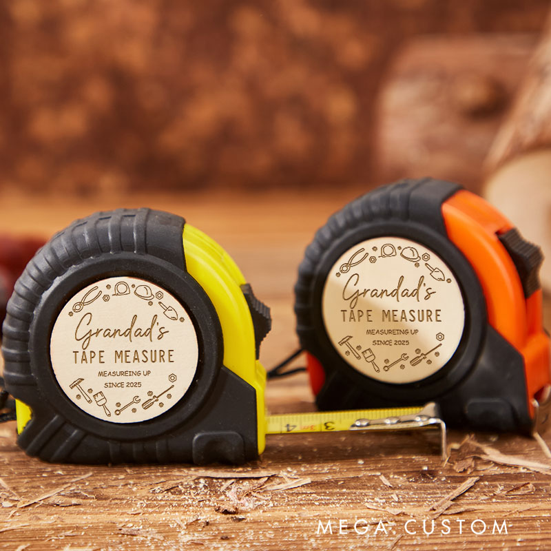 Personalized Grandad's Tape Measure Measuring Up Since 2025 Custom Housewarming Gift New Home Tool Accessories for Grandfather Construction Design