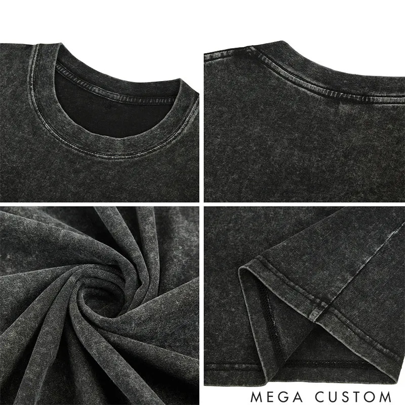 Personalized Teacher Two Sides Printed Washed T-Shirt Customized Kinder Garten Dream Team Design Washed T-Shirt