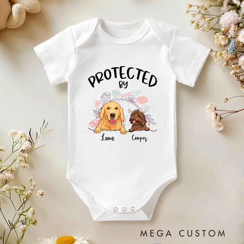 Personalized Adorable Pet Graphic Celebrating Beloved Dogs Baby bodysuit Funny Baby Gift