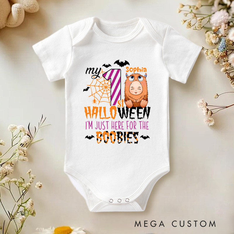 Personalized First Halloween Celebration with Cute and Playful Ghostly Charm for Babies Baby bodysuit