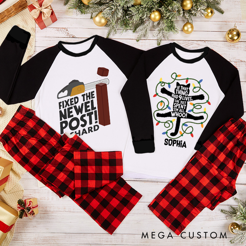 Personalized Classic Christmas Movie Inspired Story Theme Christmas Family Matching Pajamas Family Name Shirts Movie Holiday Shirt