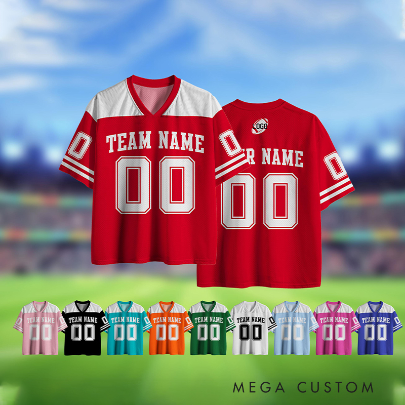 Personalized Team Jersey with Custom Name and Number Design in Multiple Color Options
