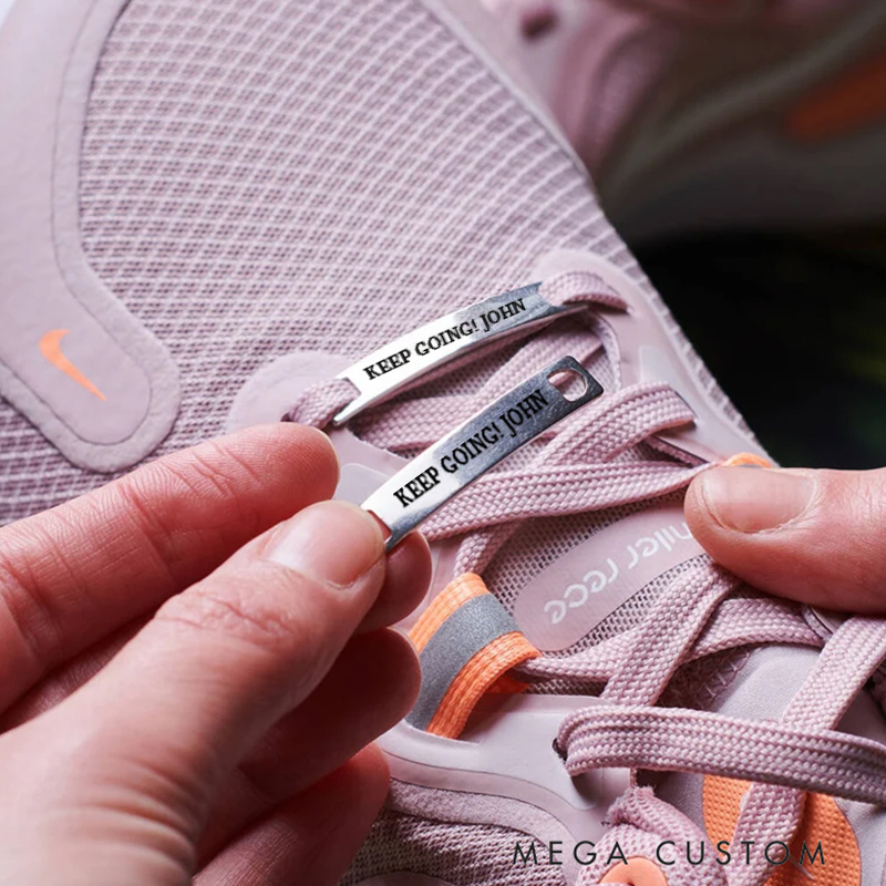 Personalized Metal Shoe Tags for Fitness Enthusiasts Bodybuilders and Gym Lovers