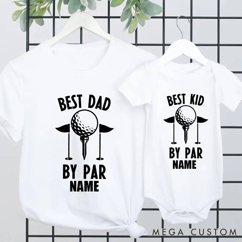 Personalized Best Baby and Dad Golfing Gifts Family Matching Outfit