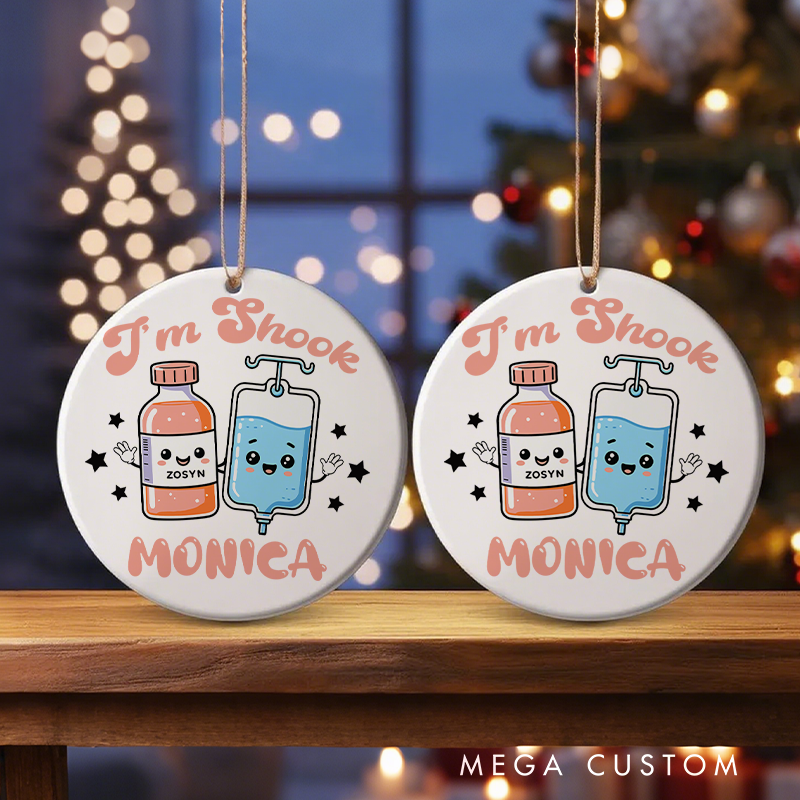 Personalized Nurse Halloween Ornament I'm Shook Design Ornament 