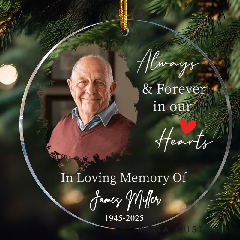 Personalized Photo Memorial Ornament Remembrance Acrylic Ornament Memorial Day Acrylic Ornament Sympatht Gift