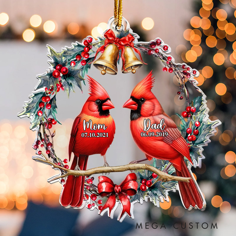 Personalized Photo Memorial Ornament Memorial Dad Mom Keepsake Custom Acrylic Ornament for Loss of Parents