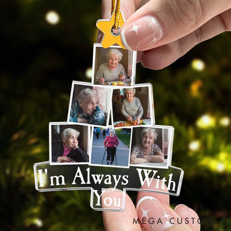 Personalized Memorial Ornament Photo Memorial Christmas Tree Ornament Custom Acrylic Ornament 