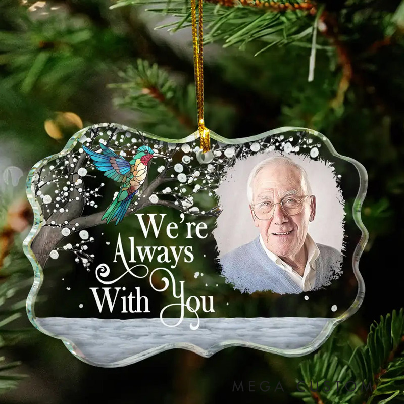 Personalized Photo I'm Always With You Memorial Custom Acrylic Photo Ornament for Loss of Loved One 
