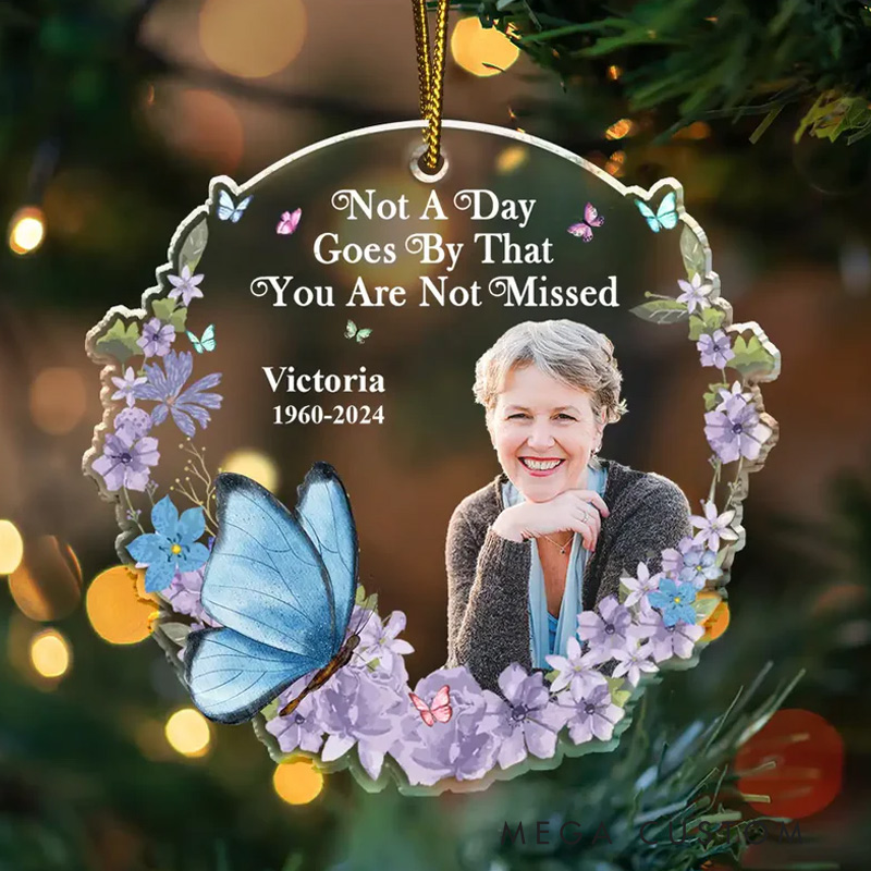 Personalized Photo Although You Cannot See Me Memorial Ornament  Custom Shaped Acrylic Ornament for Loss of Loved One 