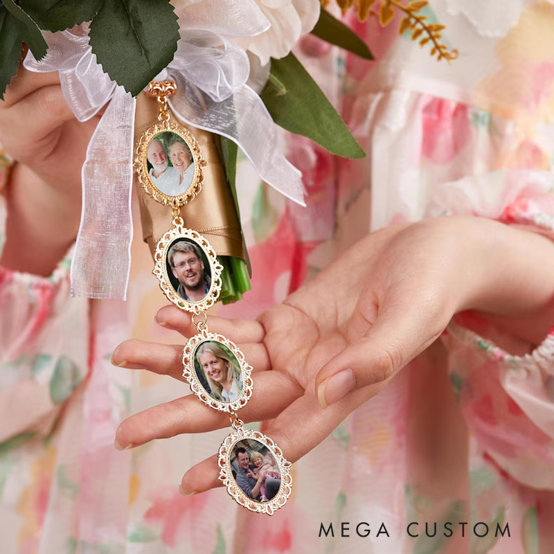 Personalized Bouquet Photo Charm Wedding Bouquet Charm with Photo Bridal Bouquet Photo Charm Wedding Memorial Gift Bride Keepsake