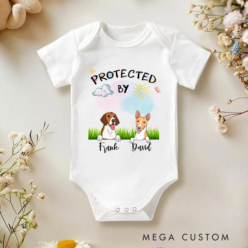 Personalized Protected By Baby Onesie