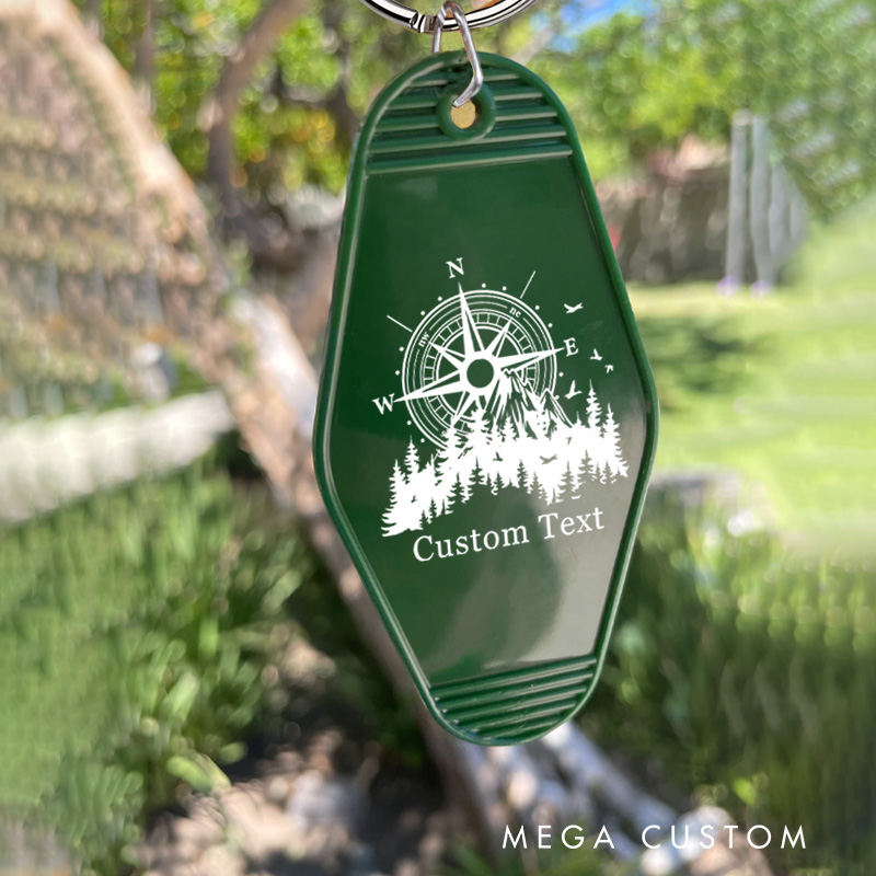 Personalized Outdoor Adventure Keychain Nature and Travel Lovers Keychain Gift for Hiking