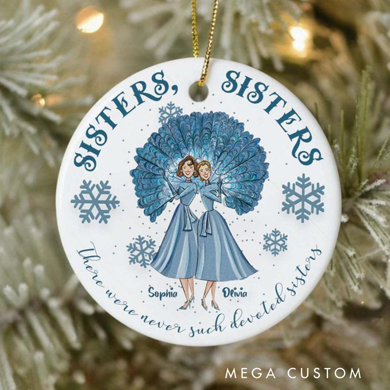 Personalized White Christmas Ceramic Ornament Christmas Movie Ornament Columbia Inn Ornament 90s Xmas Movie Ornament