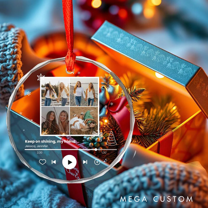 Personalized Photo Ornament Christmas Ornament Music Plaque Gift
