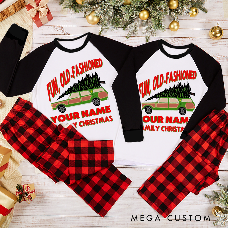 Personalized Family Matching Fun Old Fashioned Griswold Family Christmas Shirts Matching Christmas Shirts Customize with Your Name Family T-Shirt