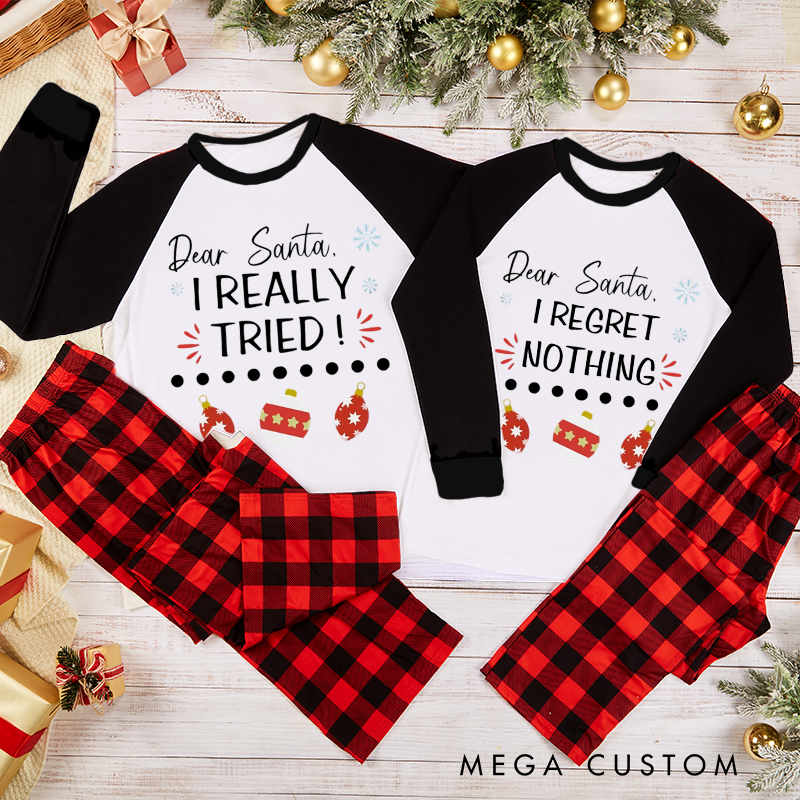 Personalized Dear Santa Family Christmas Matching Matching Family Christmas Pajama Sets Family Holiday Family Christmas Pajama Sets