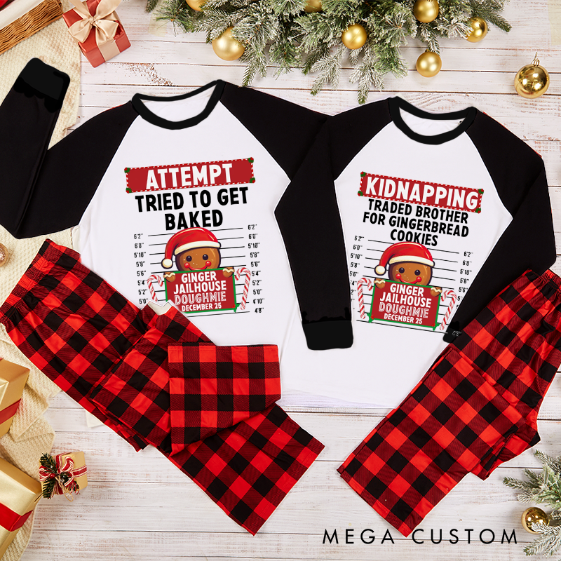Personalized Family Matching Christmas Pajama Sets Matching Holiday Pajama Sets for Family Christmas PJs Gingerbread North Pole Correctional