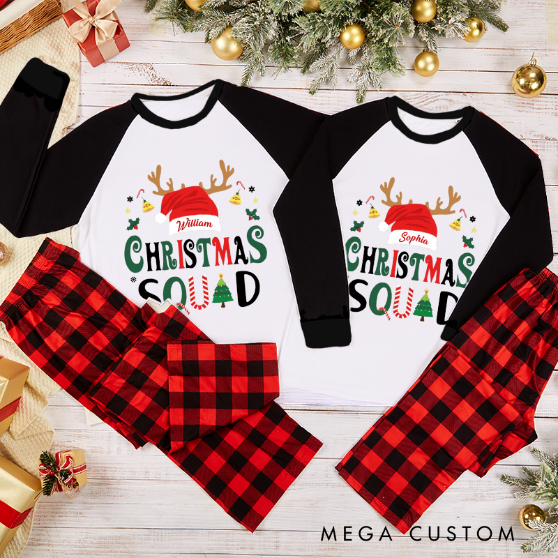 Personalized Family Matching Christmas Squad Pajama Sets Christmas Family Pajama Sets and Gift