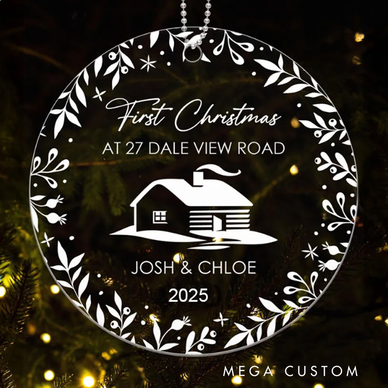 Personalized New Home New House First Christmas Housewarming Gift Personalized Acrylic Ornament