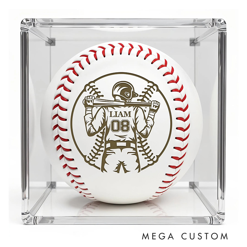 Personalized Baseball with Custom Player Back Design and Name