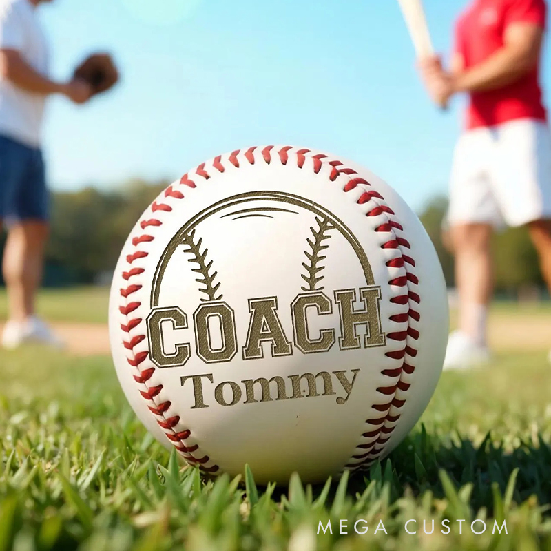 Personalized Keepsake Baseball with Custom for Coach